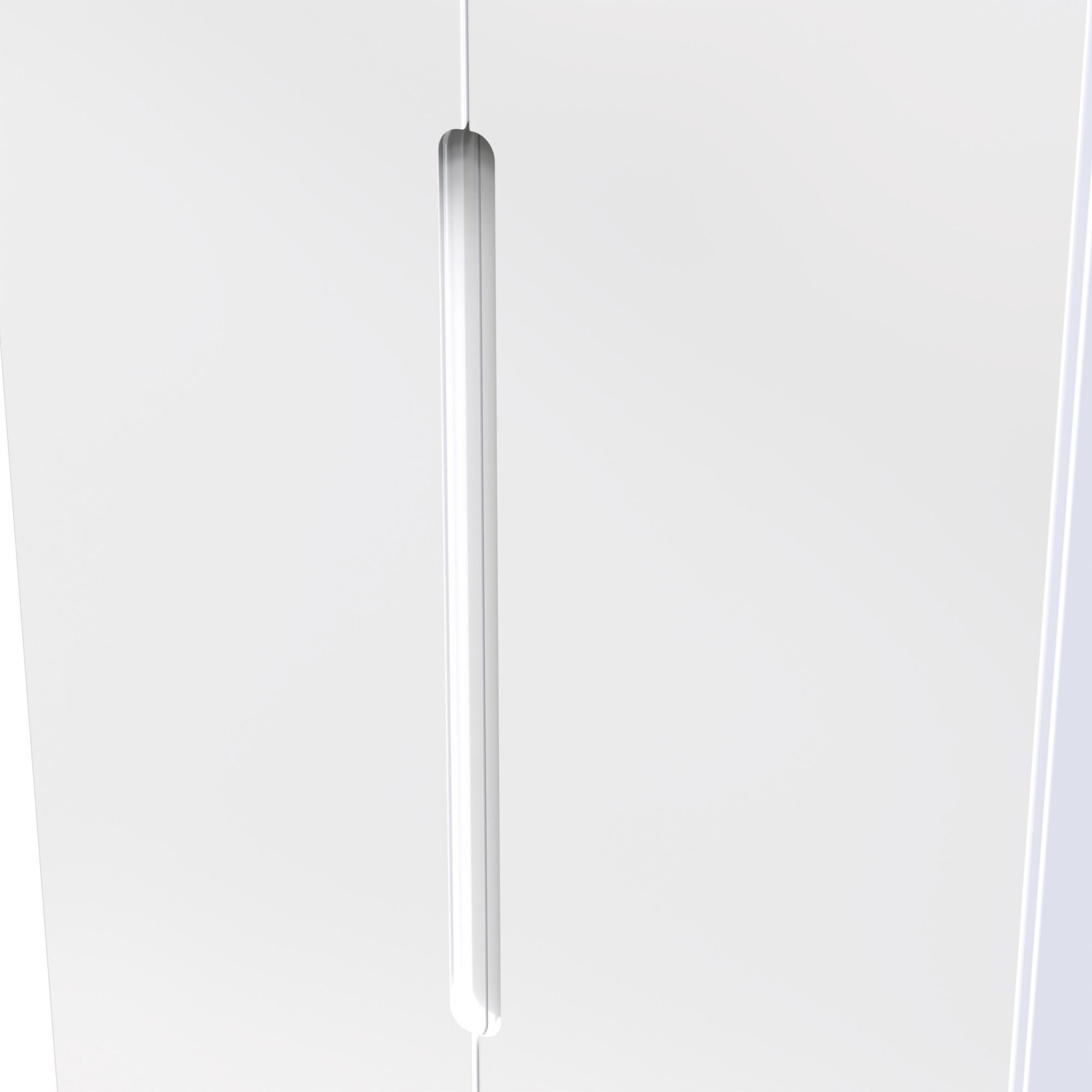 Milan Ready assembled Modern White Tall Double Wardrobe (H)1970mm (W)770mm (D)530mm