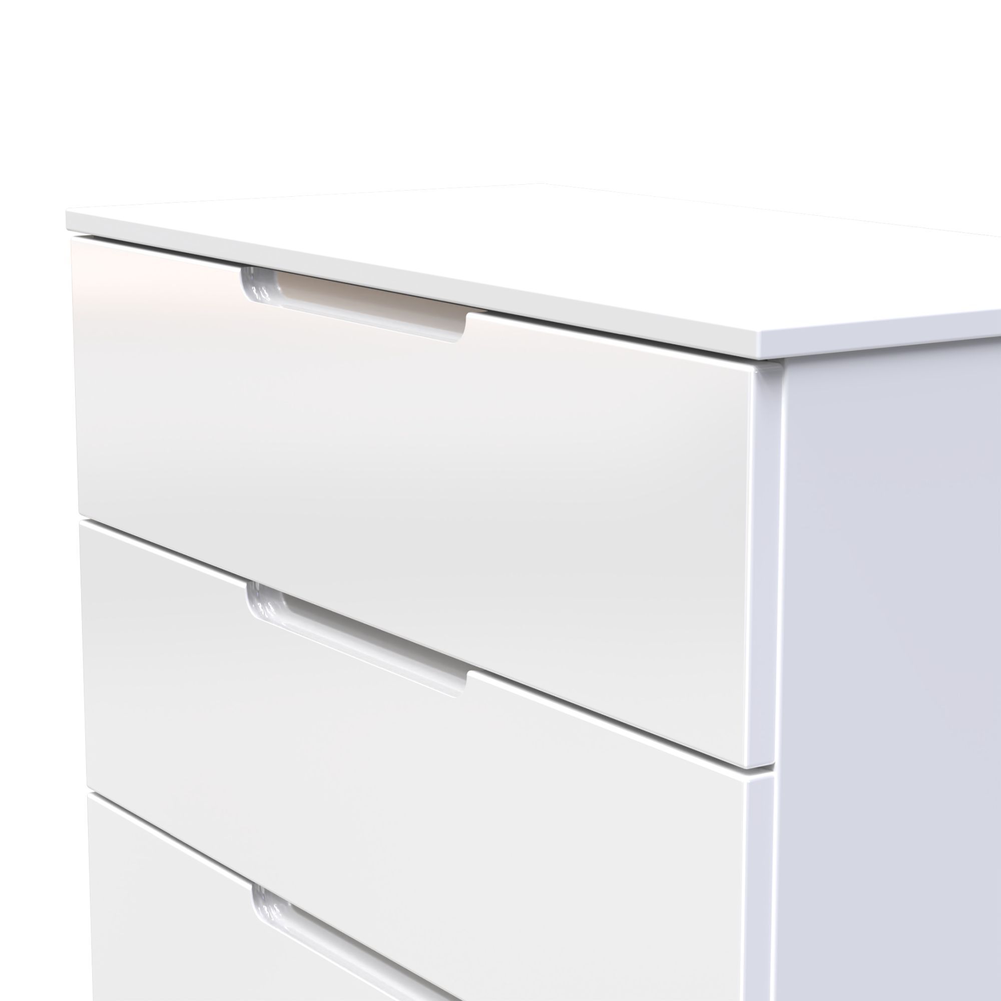 Milan Ready assembled White 3 Drawer Chest (H)685mm (W)740mm (D)390mm