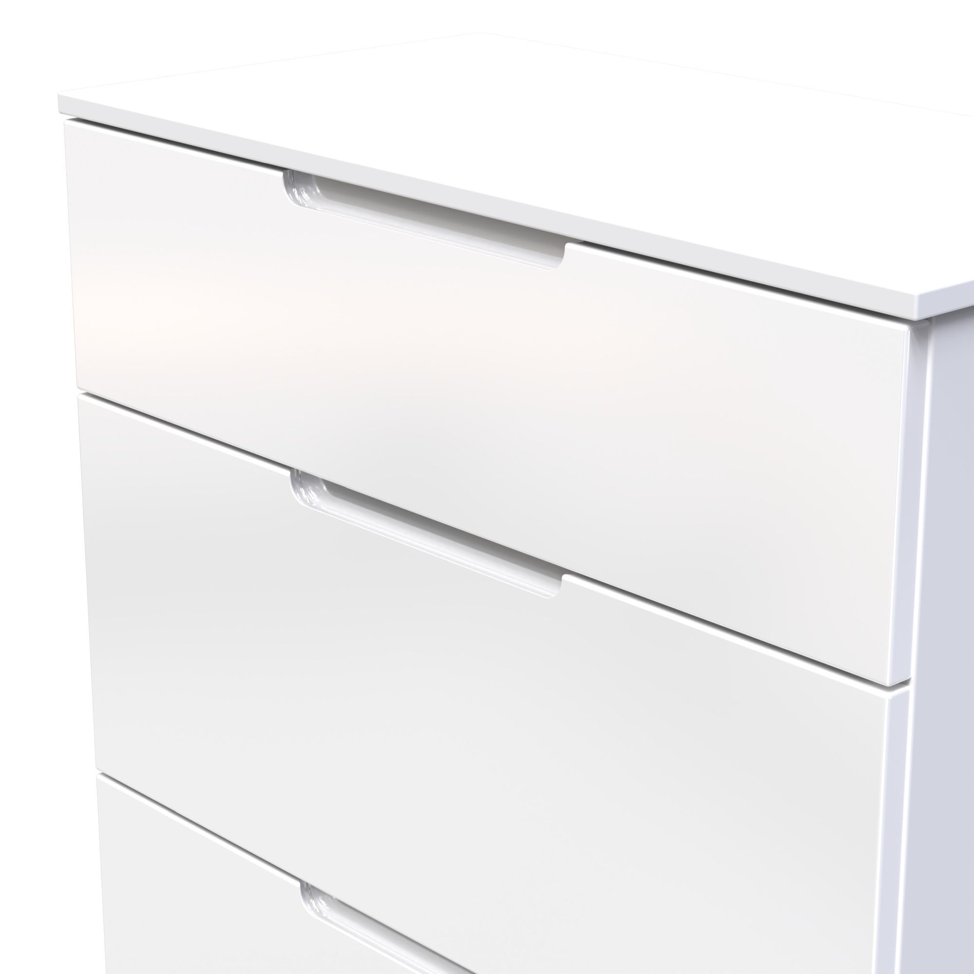 Milan Ready assembled White 3 Drawer Chest (H)875mm (W)740mm (D)390mm