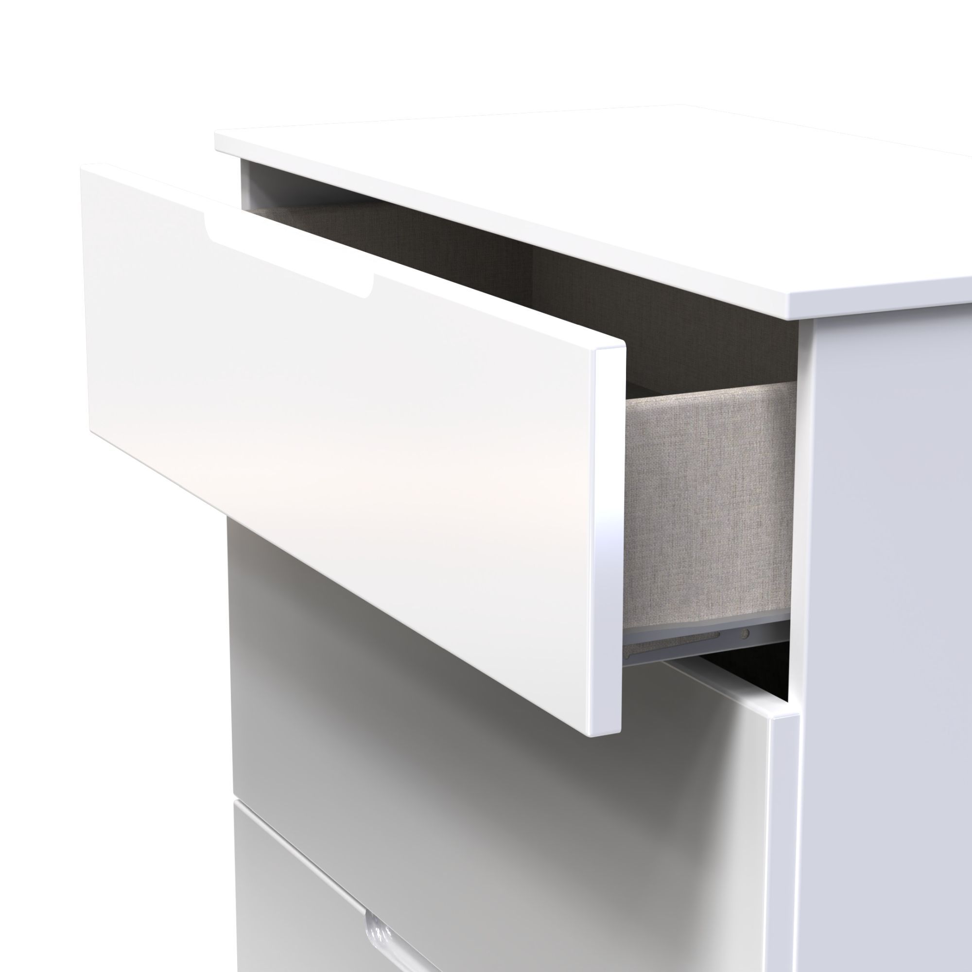 Milan Ready assembled White 3 Drawer Chest (H)875mm (W)740mm (D)390mm