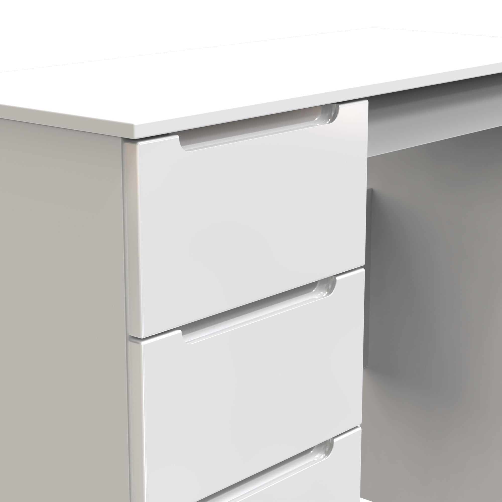 Milan Ready assembled White 3 Drawer Dressing table (H)785mm (W)904mm (D)390mm
