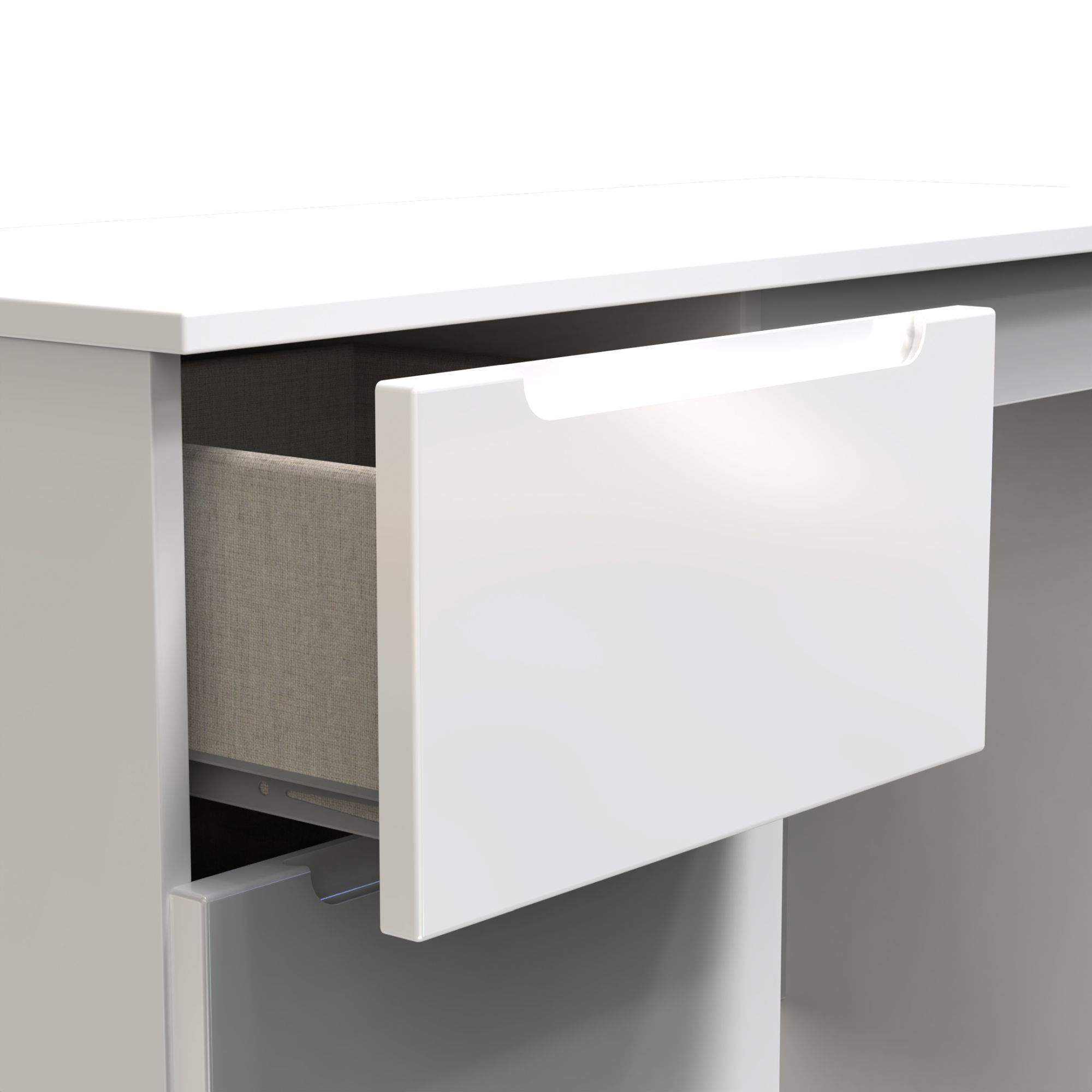 Milan Ready assembled White 3 Drawer Dressing table (H)785mm (W)904mm (D)390mm