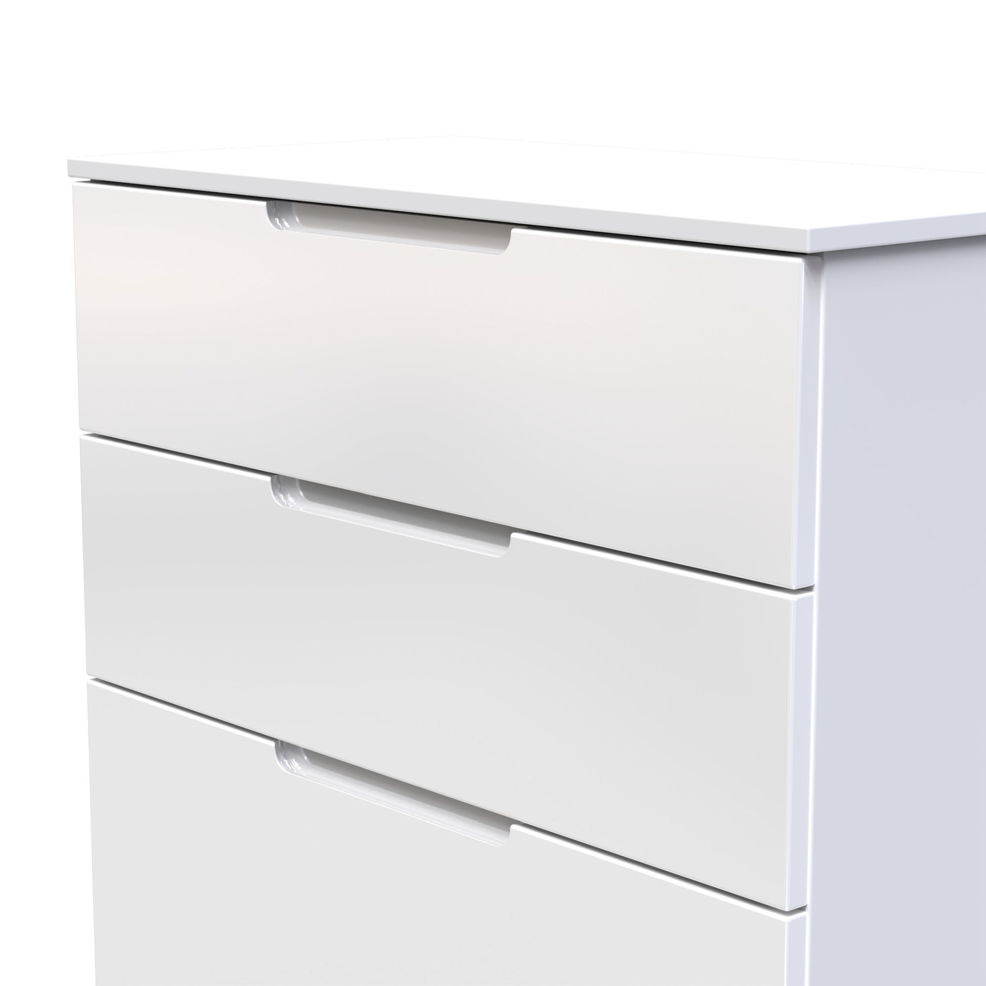 Milan Ready assembled White 4 Drawer Chest (H)1067mm (W)740mm (D)390mm