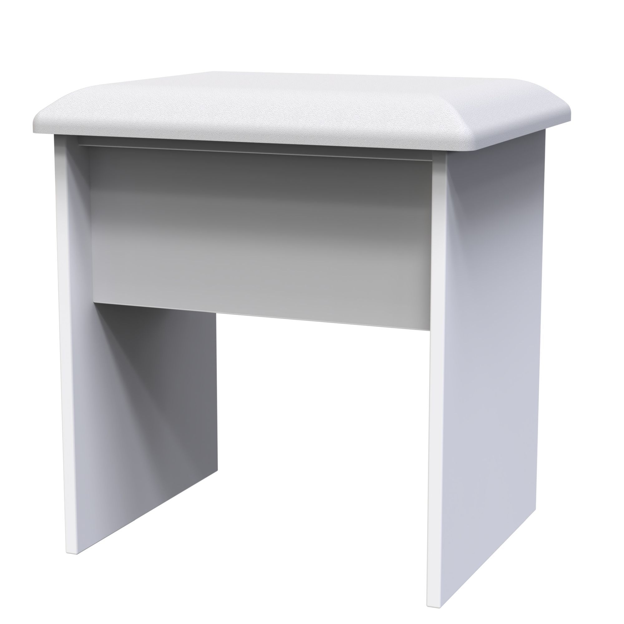 Milan White Dressing table stool