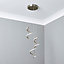 Milli Swirl Chrome effect 3 Lamp Pendant ceiling light, (Dia)280mm