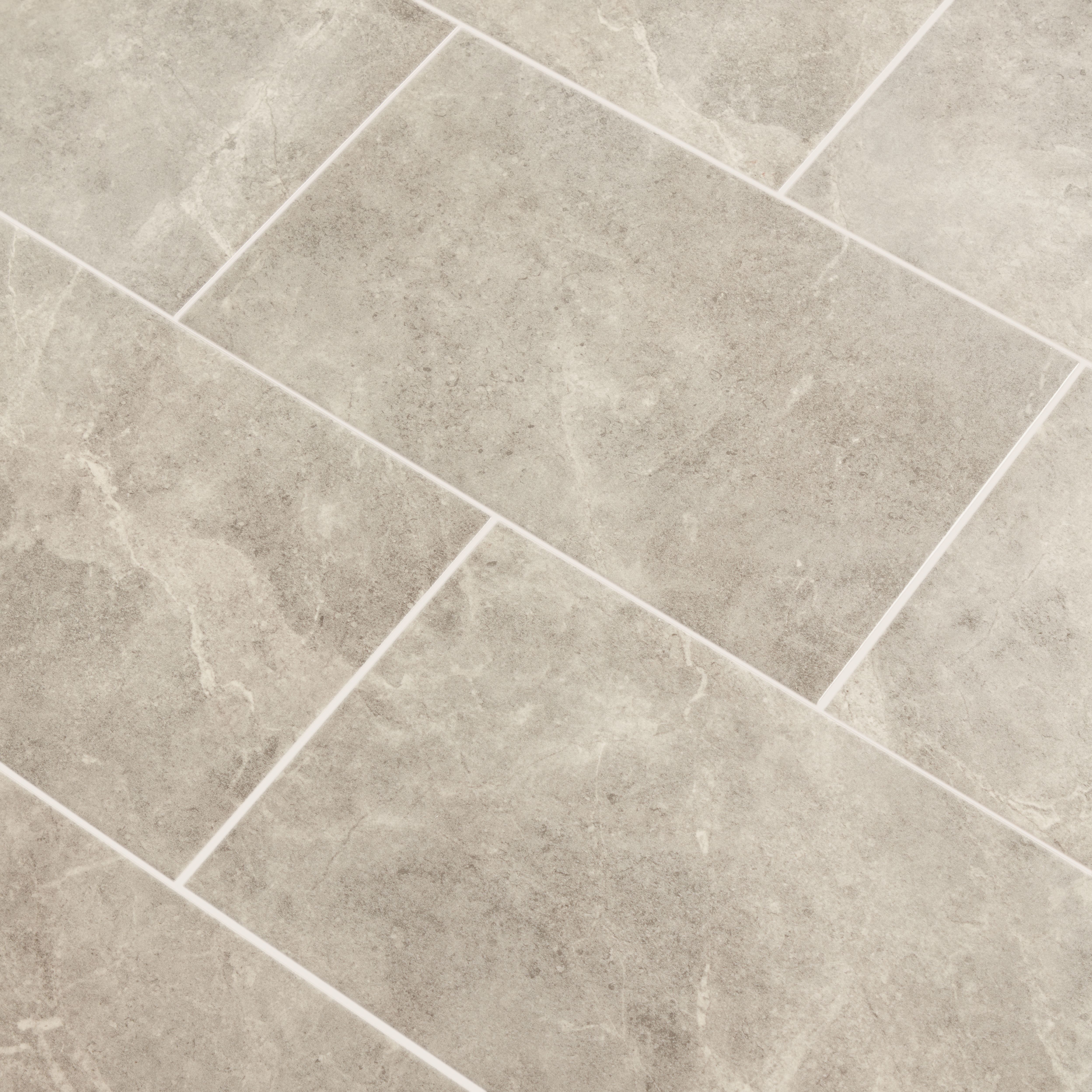 Minerva Charcoal Gloss Marble effect Ceramic Wall Tile, Pack of 10, (L)400mm (W)250mm