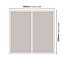 Minimalist Panelled Arctic white 2 door Sliding Wardrobe Door kit (H)2260mm (W)1504mm