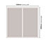 Minimalist Panelled Black 2 door Sliding Wardrobe Door kit (H)2260mm (W)1200mm