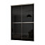 Minimalist Panelled Black 2 door Sliding Wardrobe Door kit (H)2260mm (W)1504mm