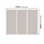 Minimalist Panelled Grey 3 door Sliding Wardrobe Door kit (H)2260mm (W)1790mm