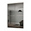Minimalist Panelled Mirrored Grey 2 door Sliding Wardrobe Door kit (H)2260mm (W)1504mm