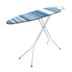 Minky White & blue Metallic effect Ironing board (L)157cm (W)41cm