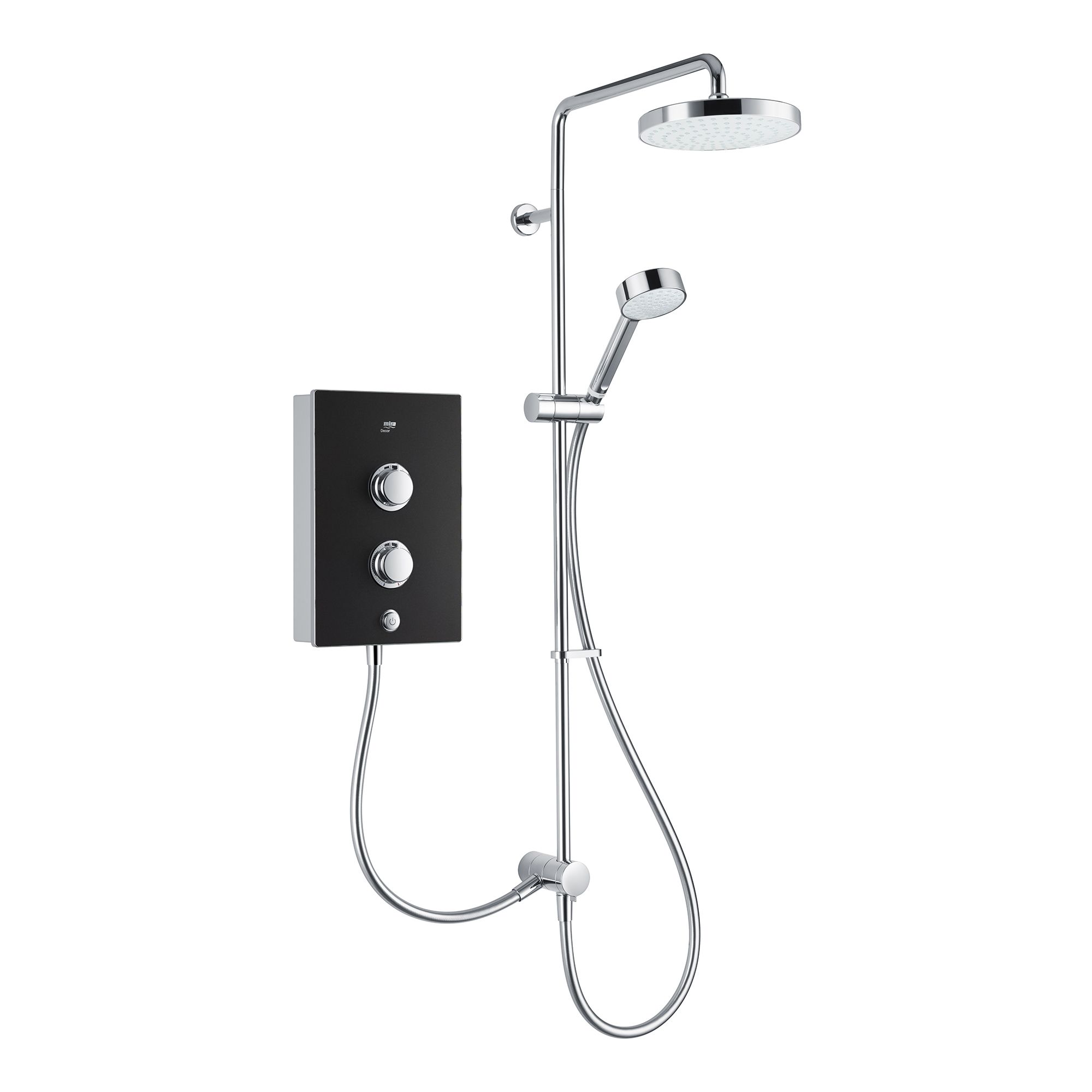 Mira Decor Dual Black onyx Manual Electric Shower, 10.8kW