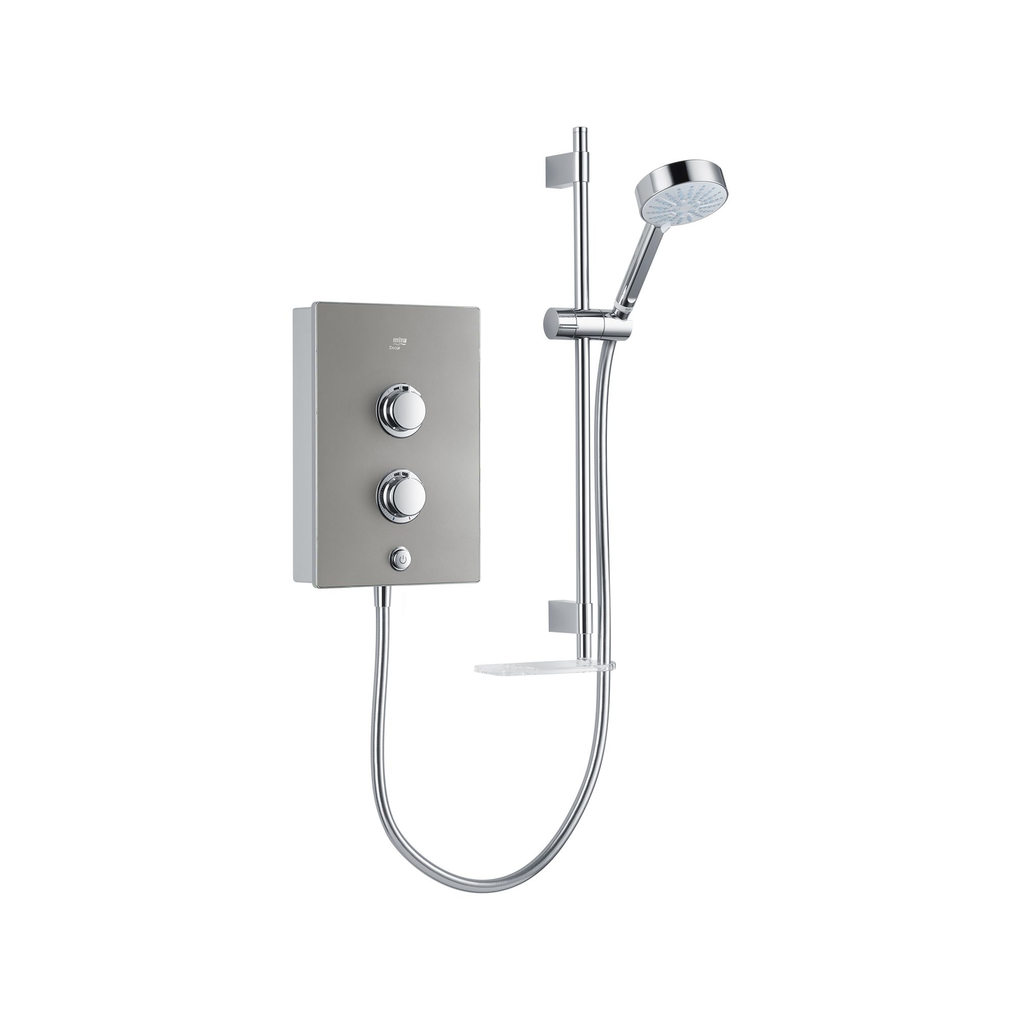 Mira Decor Silver effect Manual Electric Shower, 9.5kW