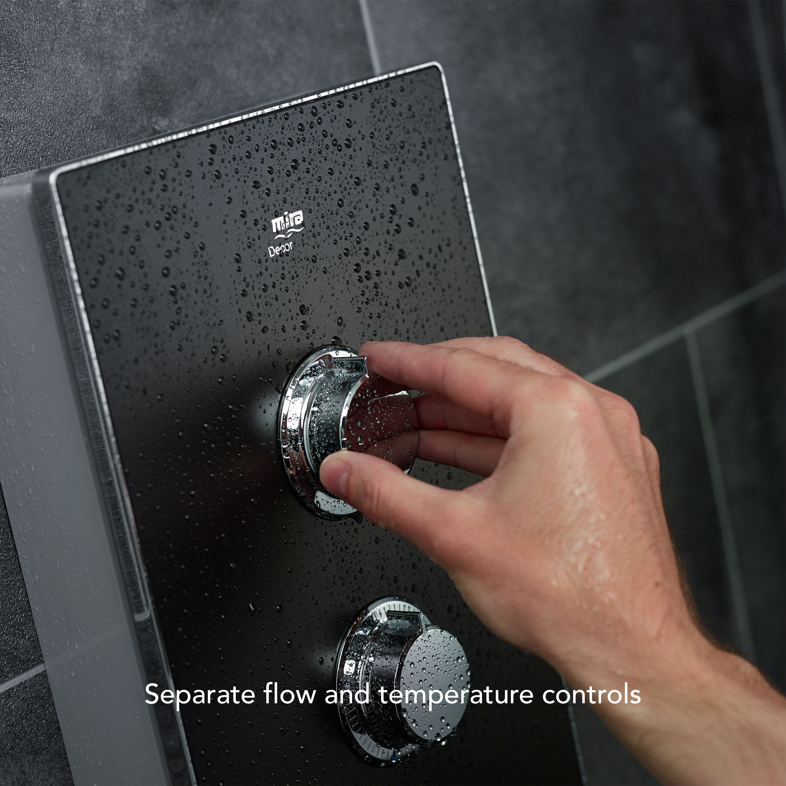 Mira Decor Silver effect Manual Electric Shower, 9.5kW