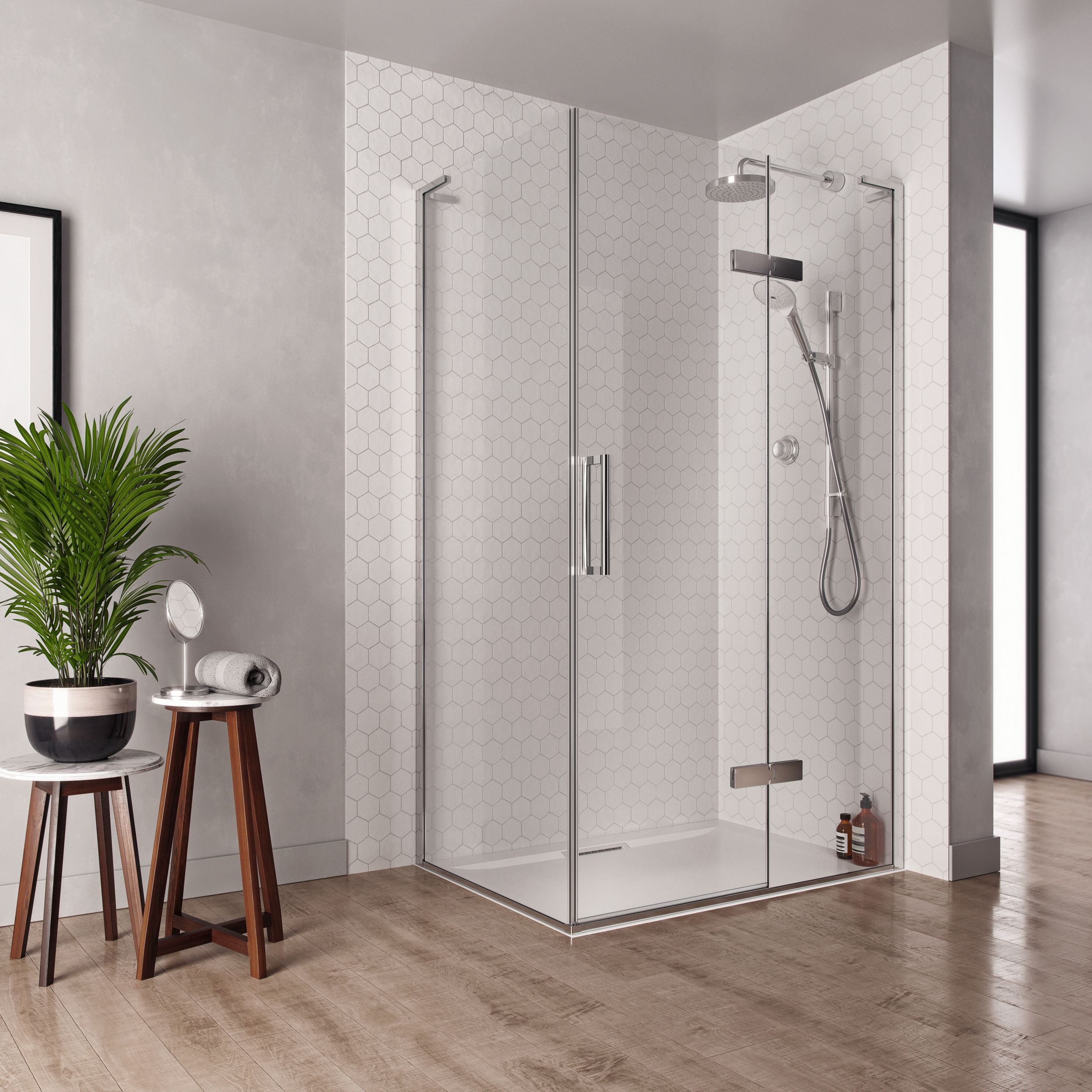 Mira Digital Chrome effect Rear fed High pressure Digital Exposed valve Adjustable HP/Combi Shower