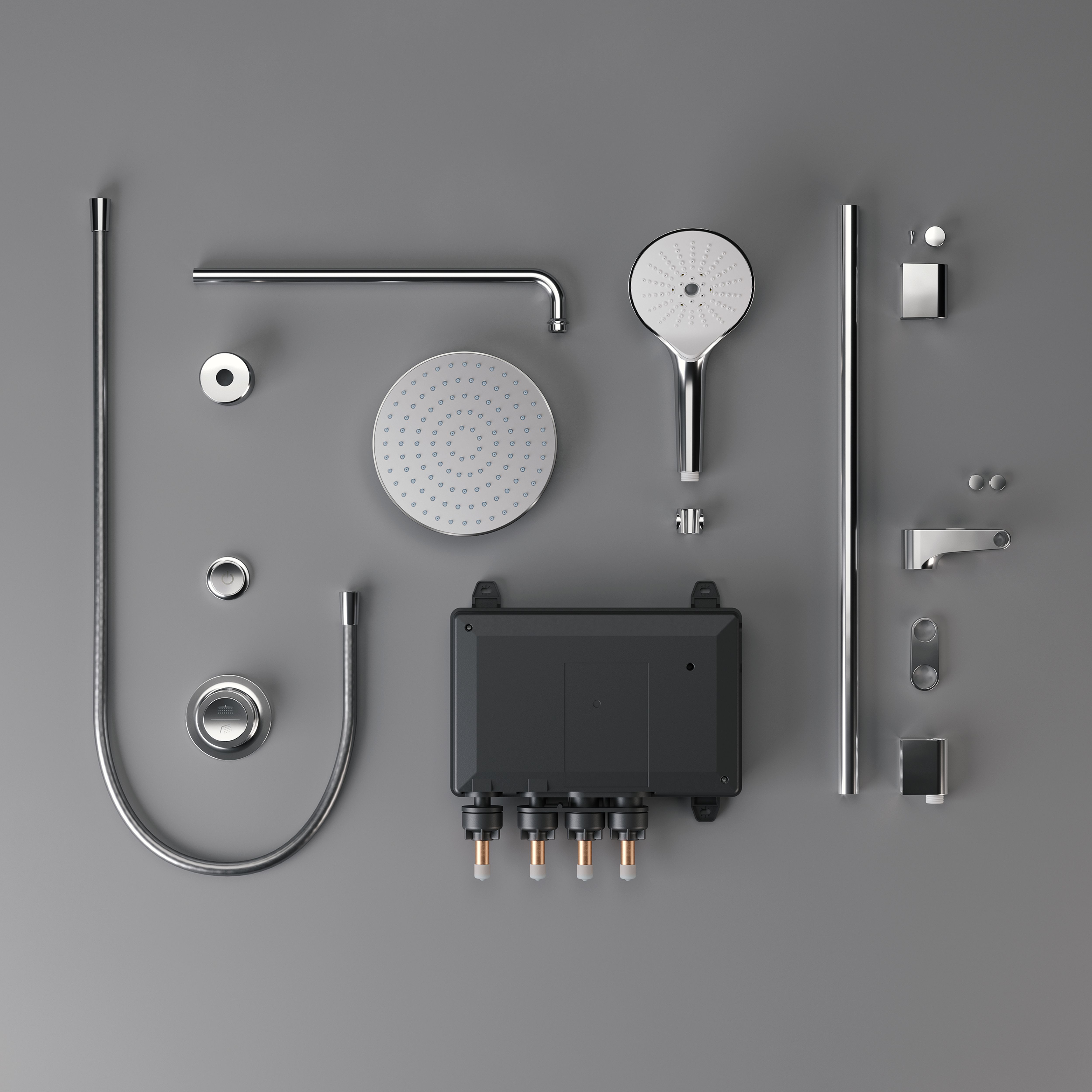 Mira Digital Chrome effect Rear fed High pressure Digital Exposed valve Adjustable HP/Combi Shower