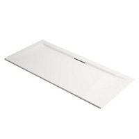 Mira Flight Level Gloss White Rectangular Shower tray (L)100cm (W)80cm (H)2.5cm