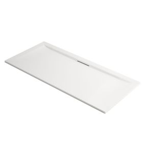 Mira Flight Level Gloss White Rectangular Shower tray (L)100cm (W)80cm (H)2.5cm