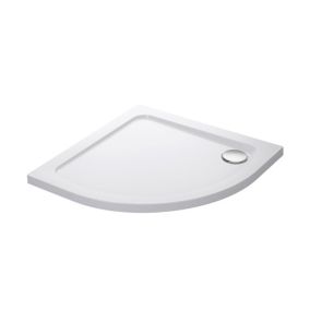 Mira Flight Low Gloss White Quadrant Shower tray (L)80cm (W)80cm (H)4cm