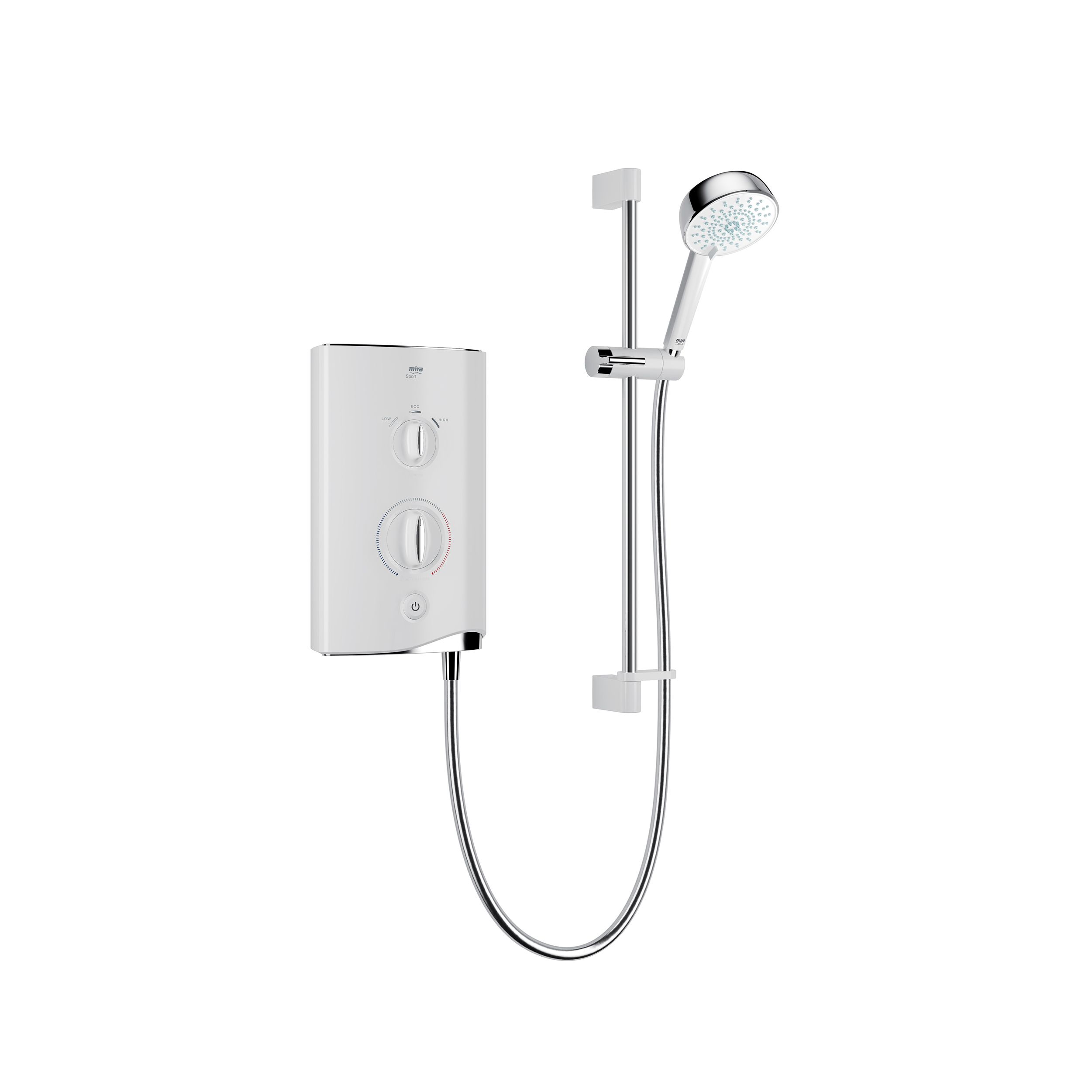 Mira Sport Gloss White Electric Shower, 7.5kW