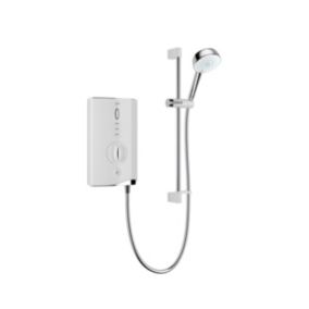Mira Sport max single outlet Gloss White Electric Shower, 9kW