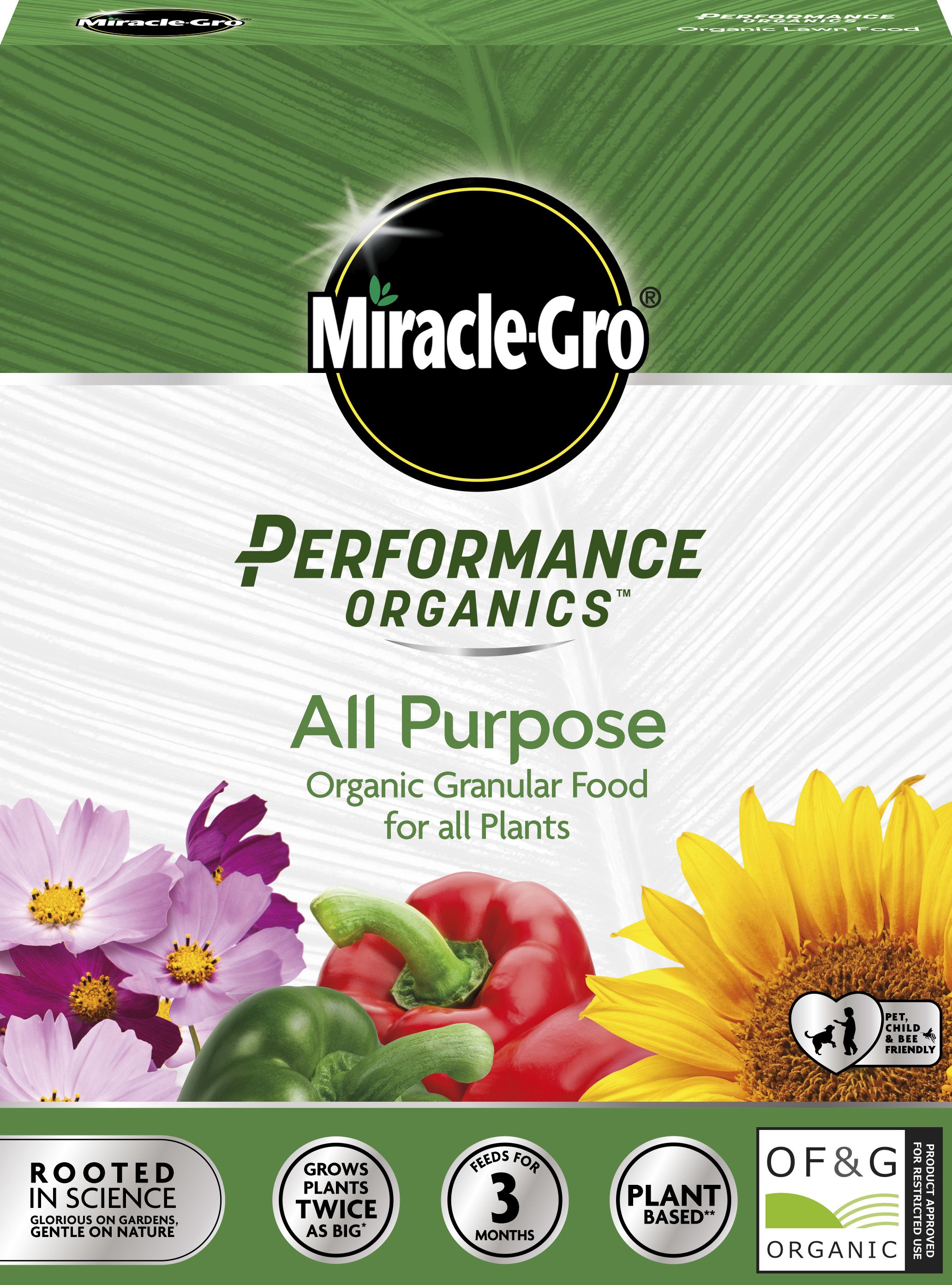 MiracleGro Performance organics Universal plant food Pellets, 1kg