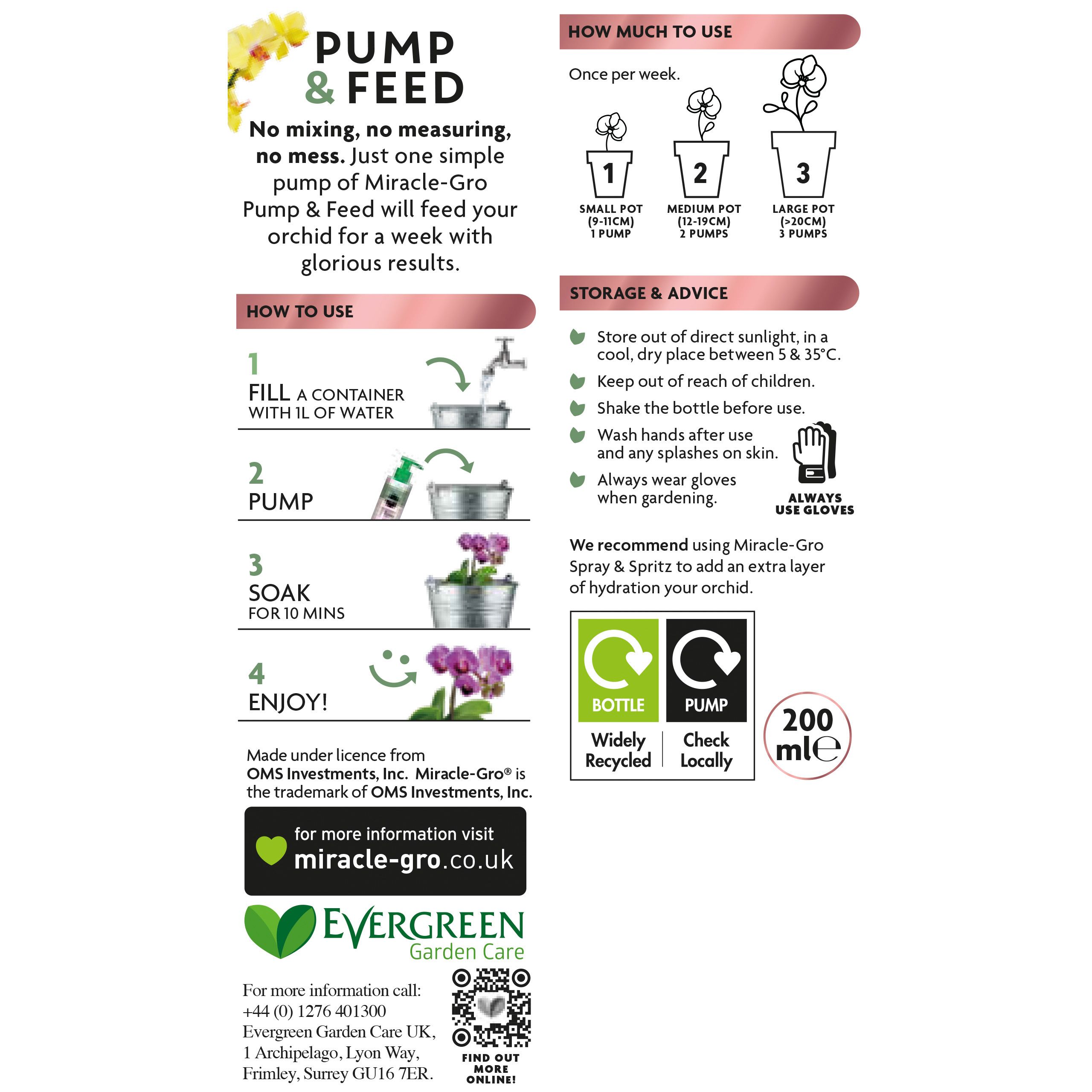 Miracle-Gro Pump & feed Liquid Plant feed 200ml
