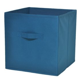 Mixxit Blue 27L Cardboard & polyester (PES) Foldable Storage basket (H)310mm (W)310mm