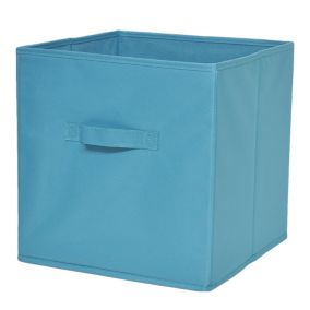 MIXXIT Light blue 27L Cardboard & polyester Foldable Storage basket (H)310mm (W)310mm