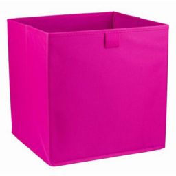 Mixxit Pink Fabric Foldable Storage basket (H)310mm (W)310mm