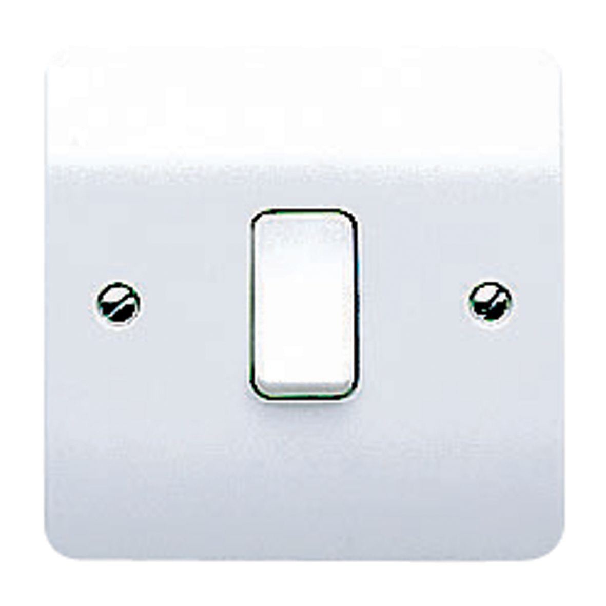 MK 10A 2 way 1 gang Light Switch Gloss White | Tradepoint 