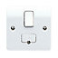 MK 13A 1 gang Raised slim profile Switched Fused connection unit Gloss White