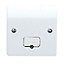 MK 13A 1 gang Raised slim profile Unswitched Fused connection unit Gloss White
