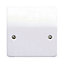 MK 45A 1 gang Raised slim profile Unswitched Cooker connection unit Gloss White