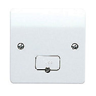 MK Gloss white 13A Raised profile Switched Fused connection unit