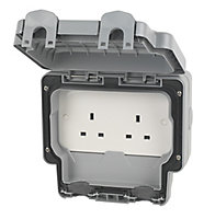 MK Grey 13A Unswitched socket
