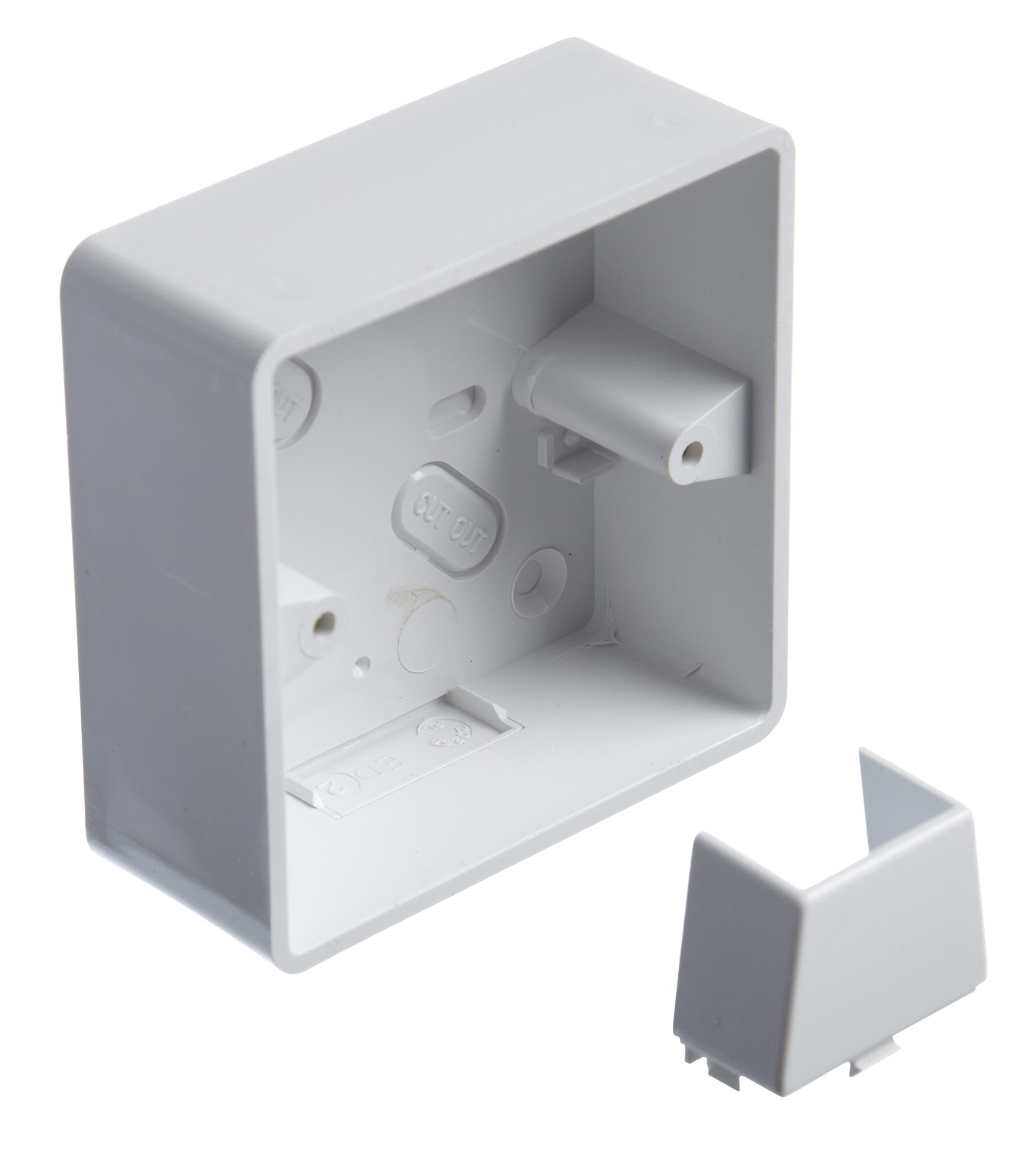 MK Plastic 32mm Double Pattress box | Tradepoint 