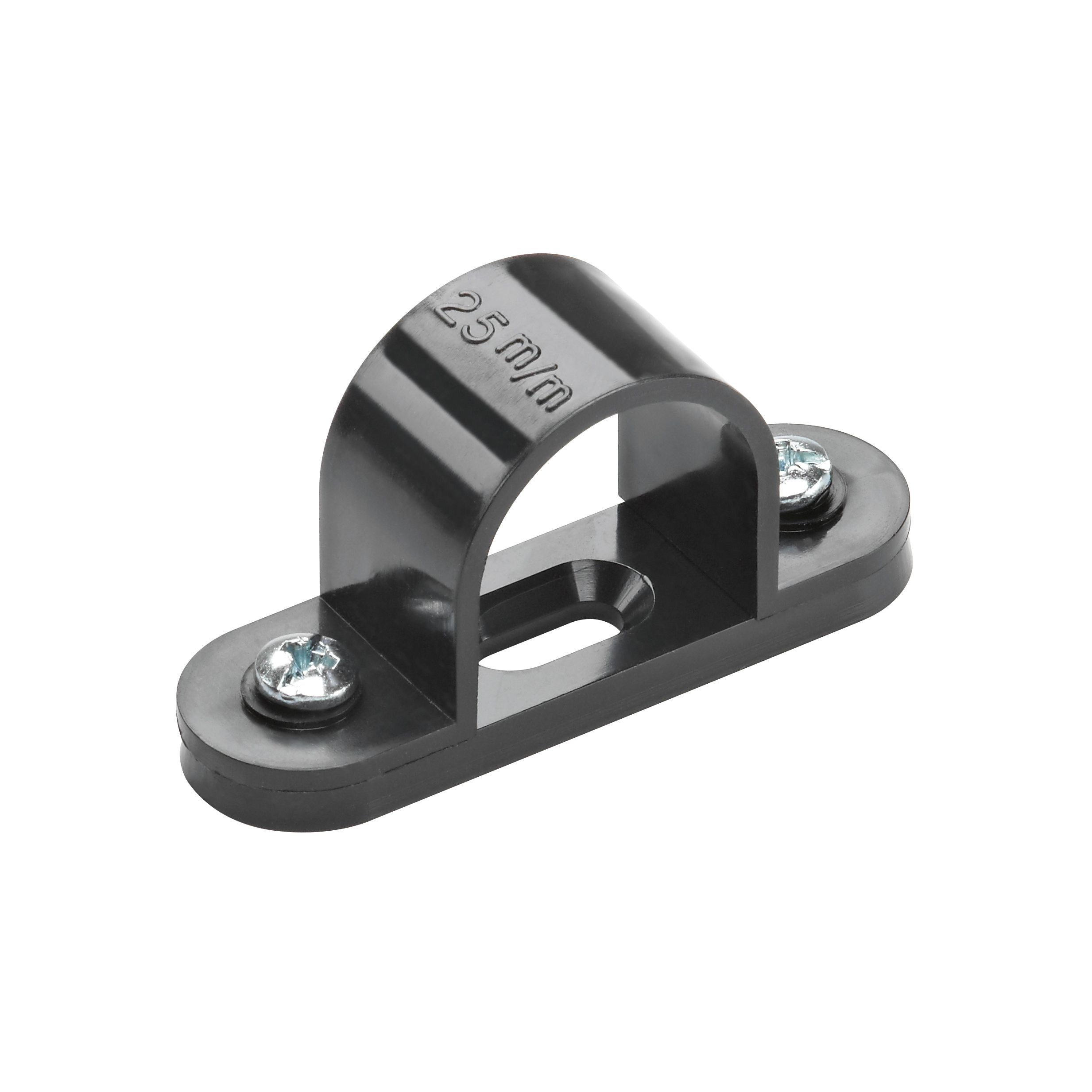 MK PVC 20mm Black Spacer bar saddles, Pack of 2