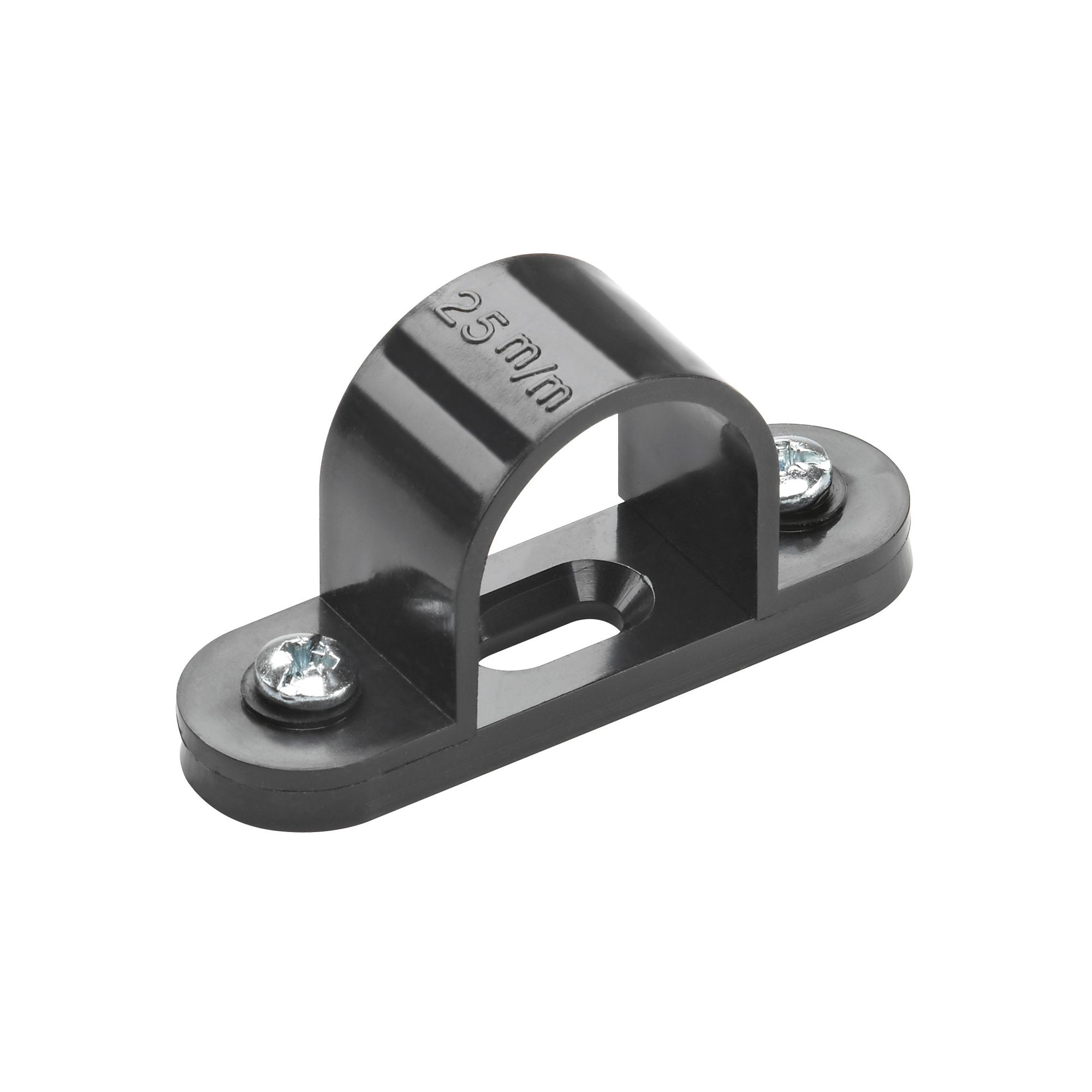 MK PVC 25mm Black Spacer bar saddles, Pack of 2