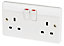 MK White 13A Switched Socket