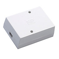 MK White 30A 3 way Junction box 86mm