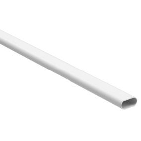 MK White Oval Trunking length,(W)20mm (L)3m