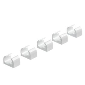 MK White Round 16mm 10mm Cable clip Pack of 5