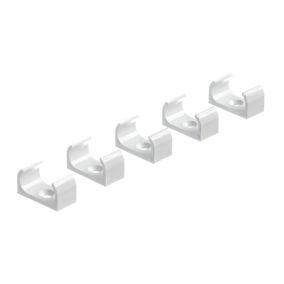 MK White Round 20mm Cable clip Pack of 5