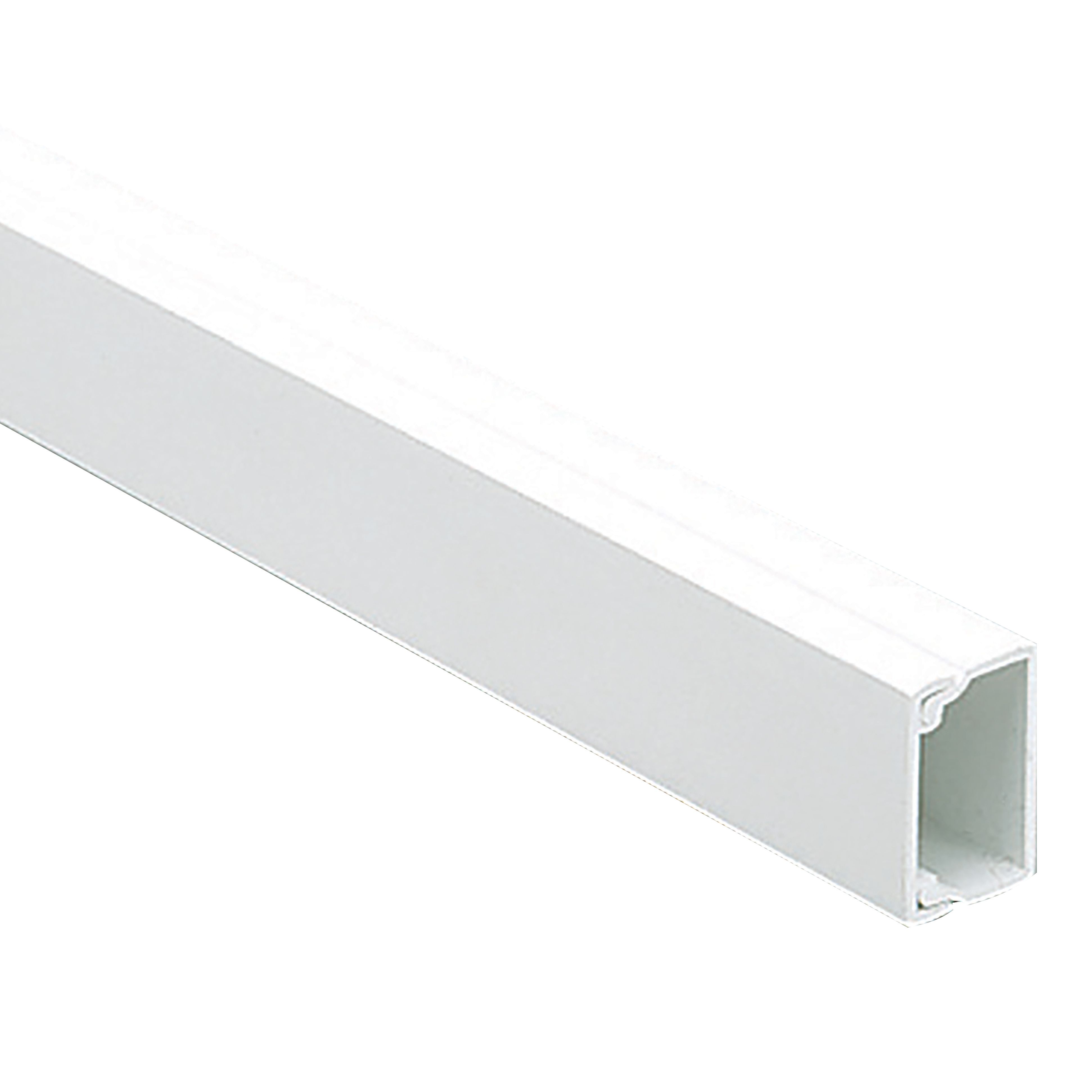 MK White Square Mini trunking,(W)40mm (L)3m