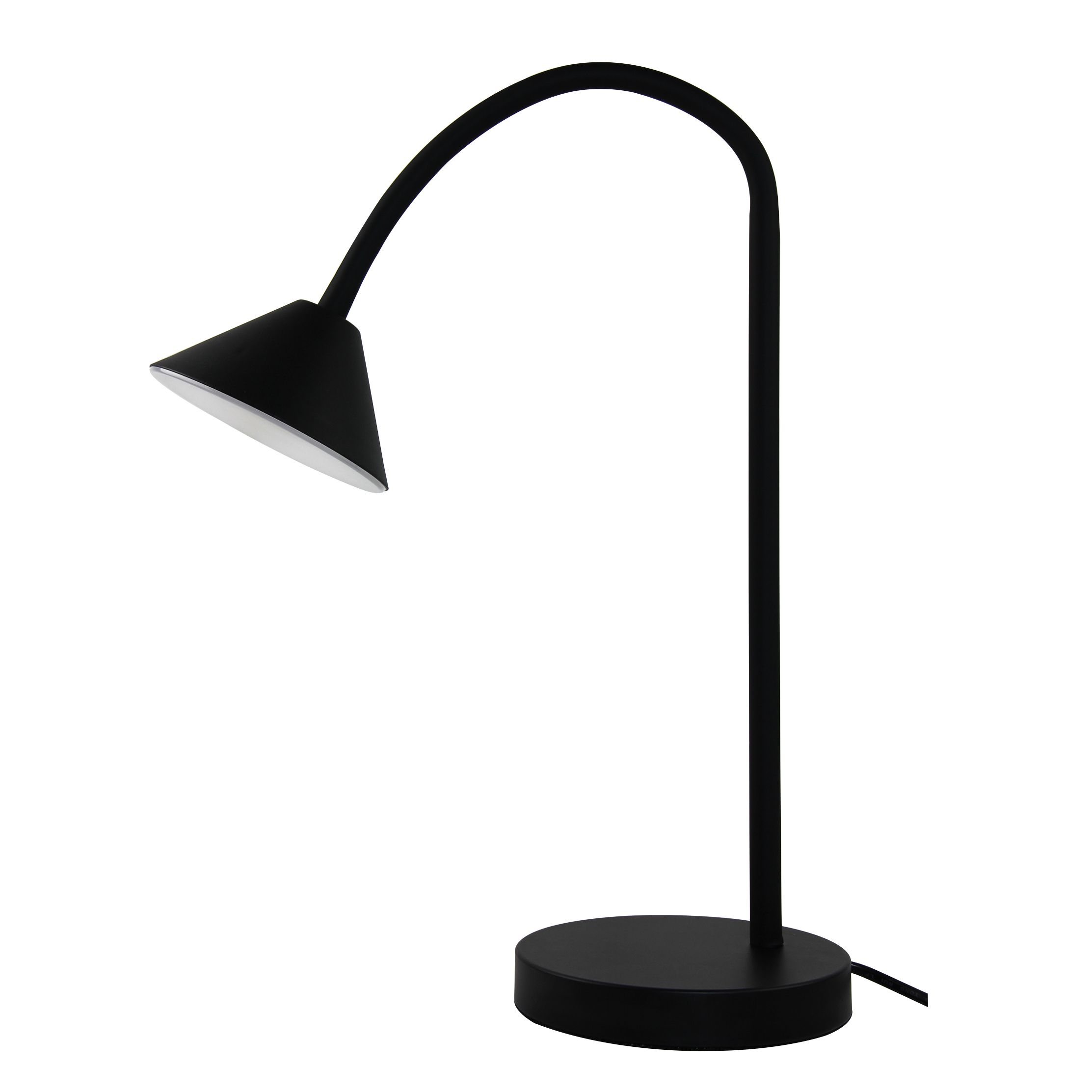 Modern Conical Matt Black Table light
