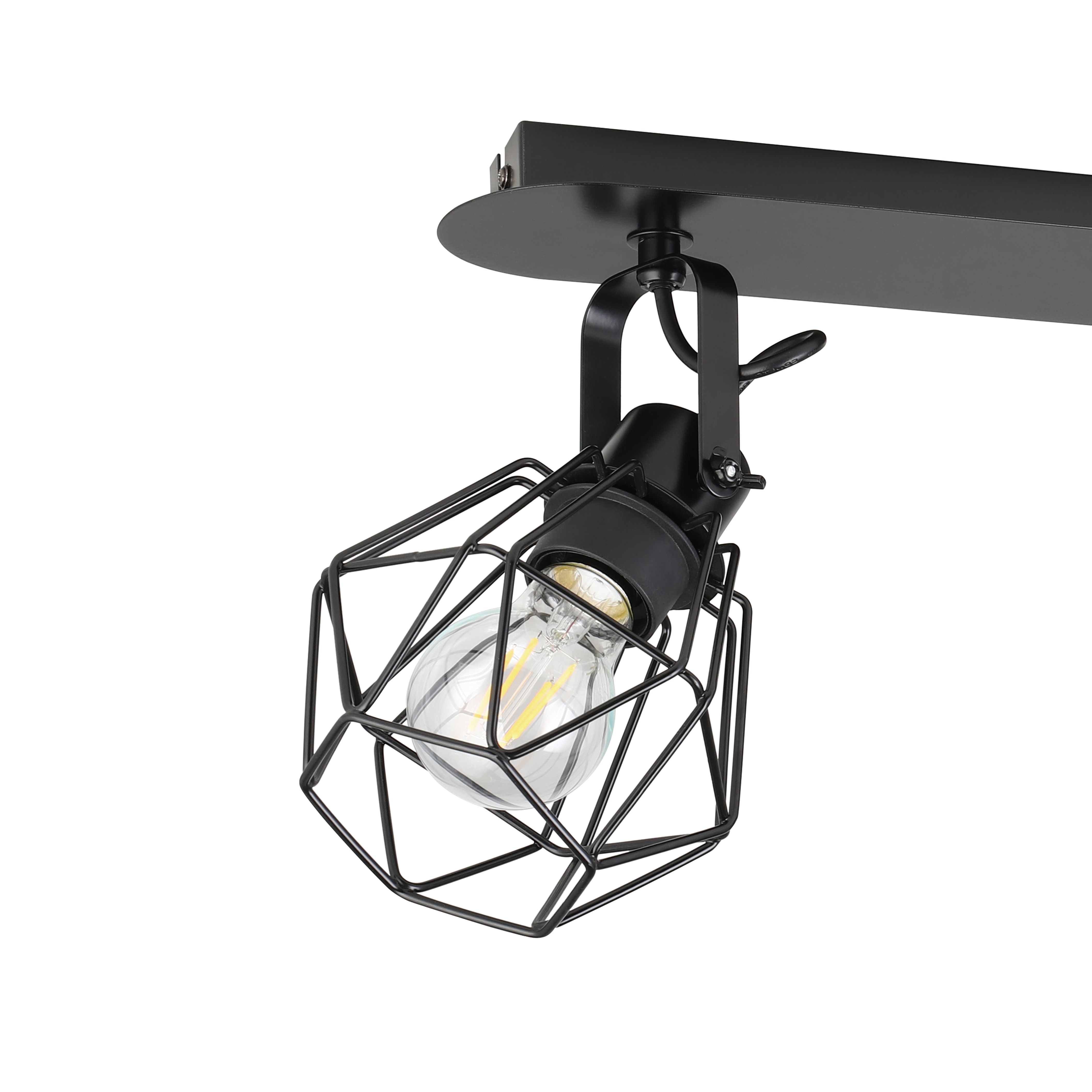Modern Matt Black 3 Light Spotlight