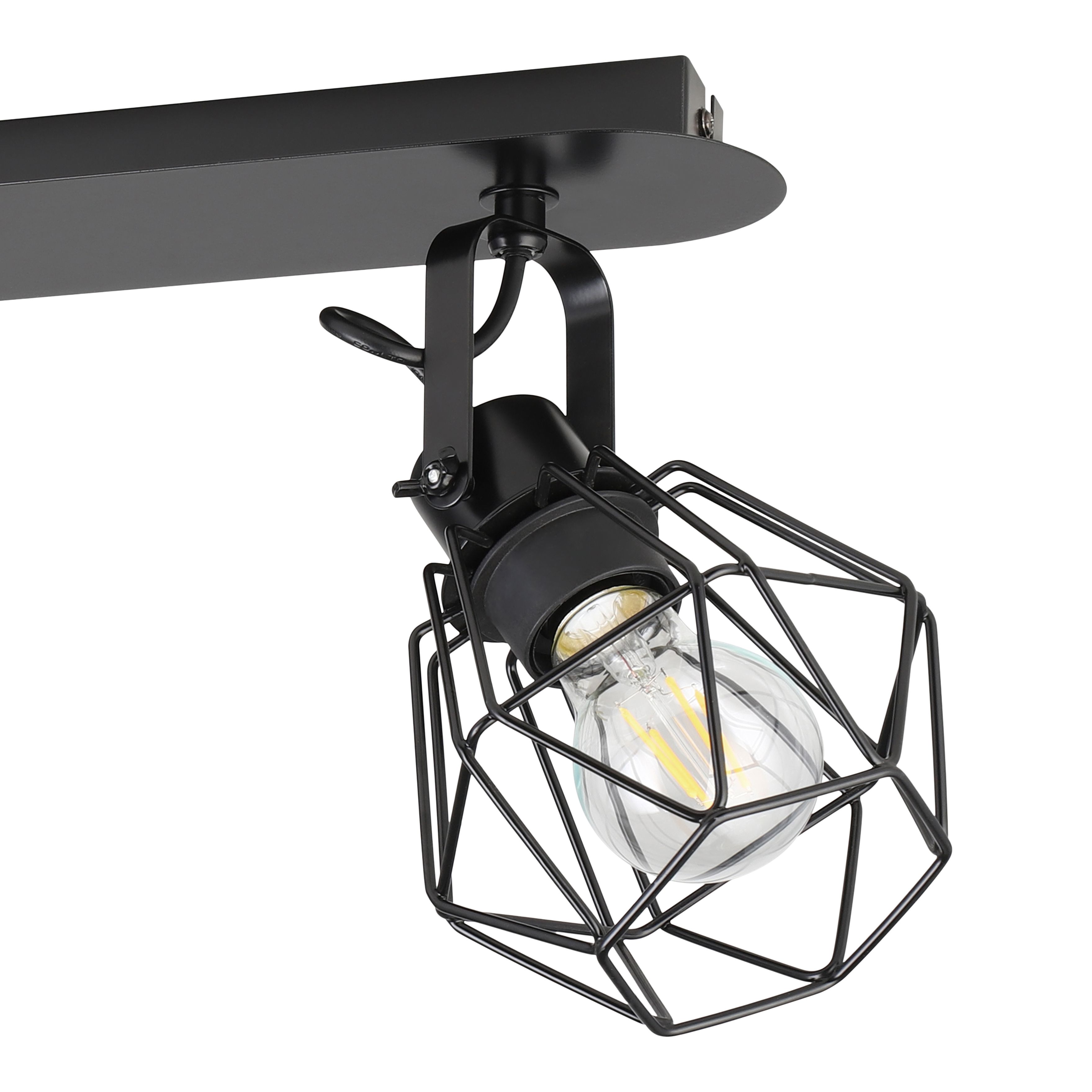 Modern Matt Black 3 Light Spotlight