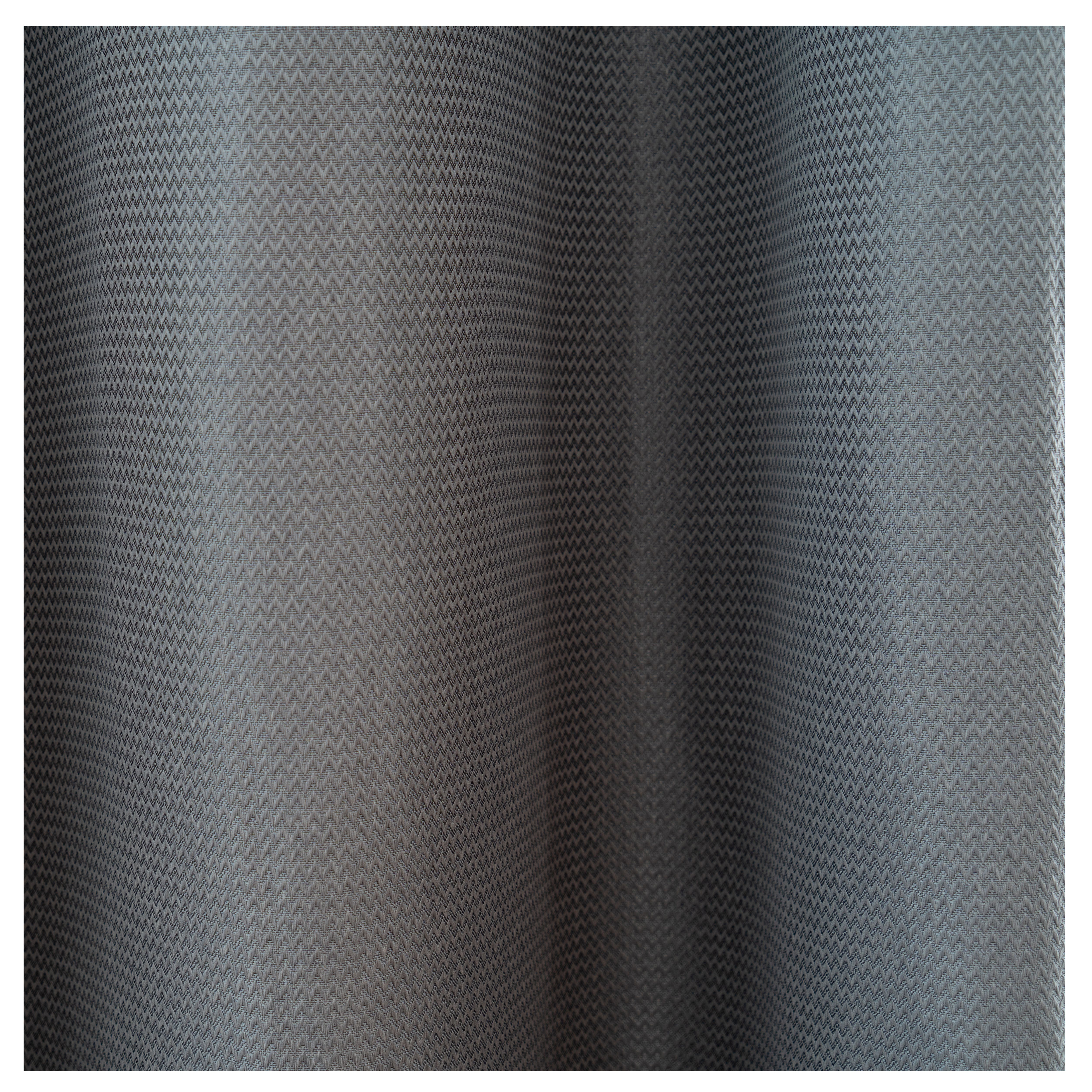 Moggo Grey Chevron Lined Eyelet Curtain (W)167cm (L)183cm, Pair